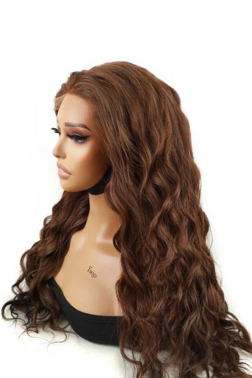 HD 5X5 Glueless  Brown Color Body Wave