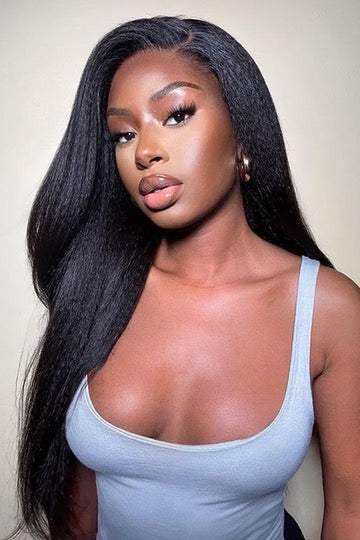 5x5 HD Lace Closure Wig Kinky Straight Virgin Human Hair