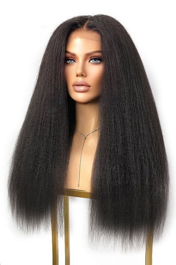 5x5 HD Lace Closure Wig Kinky Straight Virgin Human Hair